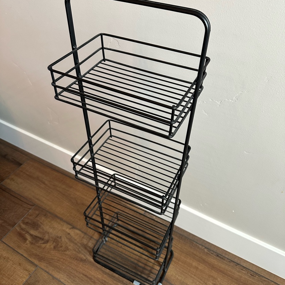 Black Metal Wire Storage Rack